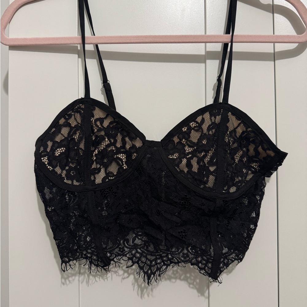 Elegant Black Lace Bralette